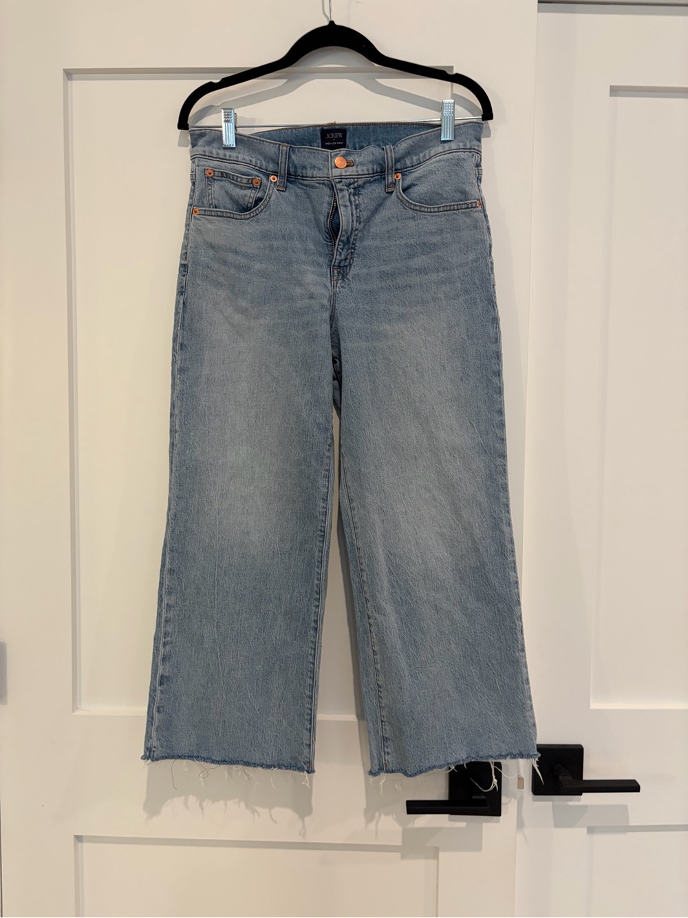 JCrew Light Blue Wide-Leg Crop Jeans